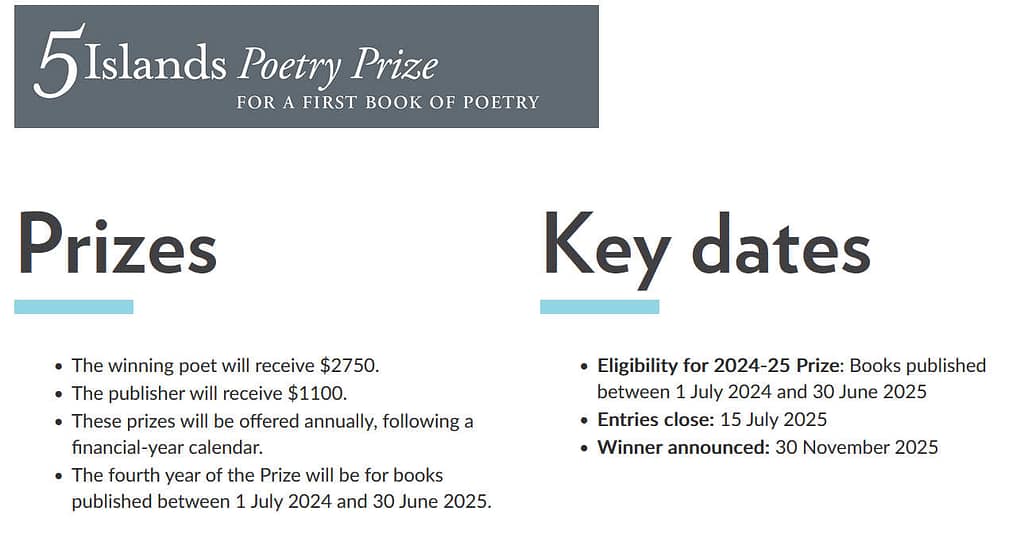 Five Islands Press Poetry Prize 2025